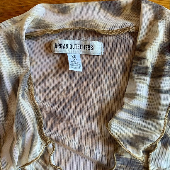 mesh leopard urban outfitters top - Picture 2 of 4